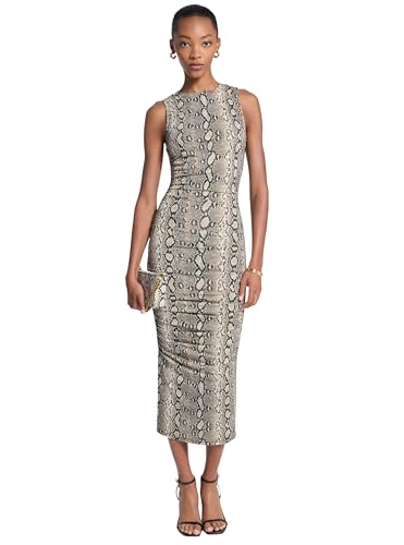 Michael Kors Women's Ruch Midi Dress, Soft Ecru, L