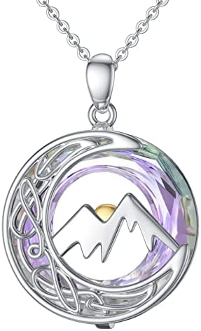 Mushroom/Dragon/Phoenix/Lighthouse/Viking Compass/Viking Thor Hammer Necklace Sterling Silver Crystal Celtic Moon Mushroom Jewellery Gifts For Women Pendant