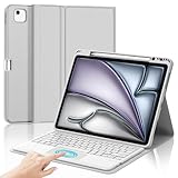 Clavier Magnétique Détachable et Sans Fil: Le clavier ipad Air 13 pouces 2024/2025 a une conception détachable vous permettant de fixer magnétiquement l'Coque. De plus, le bord plat supérieur se fixe magnétiquement pour le chargement du crayon. Couplé avec votre iPad Air 13 2024/2025 par Bluetooth, le clavier sans fil est facile à transporter pour voyager à l'extérieur, travailler dans des lieux publics.