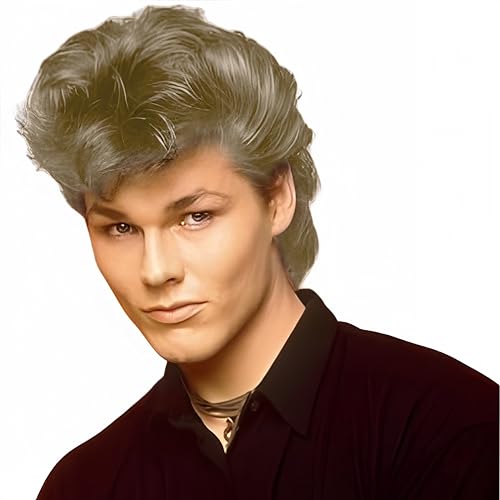 Men's 80s Short Blonde Mullet Wig