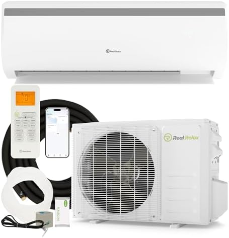 Real Relax 24000 BTU Mini Split AC Heater, 21 SEER2, 208-230V Inverter