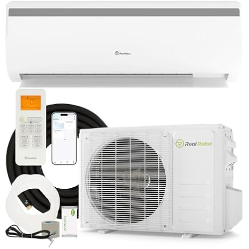 Real Relax 18000 BTU Mini Split AC Heater,21 SEER2, 208-230V Inverter
