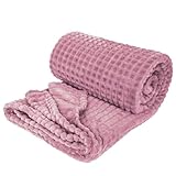 Kuscheldecke Flauschig, 150X200Cm Fleecedecke, 3D-Touch-Erlebnis Weiche Warme Wolldecke Überwurfdecke, Leichte Sofadecke, Gemütliche Couchdecke, Decke Für Sofa, Tagesdecke, Wohndecke (Violett)