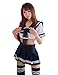 Olanstar Sexy Cosplay Schulmädchen Dessous Outfit Mini Sailor Anzug mit Strümpfen