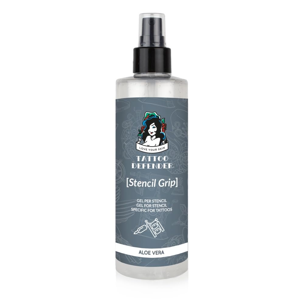 Tattoo Defender - Stencil Grip 200ml - Gel Indicado Para Transferir El Stencil - Fabricado En Italia