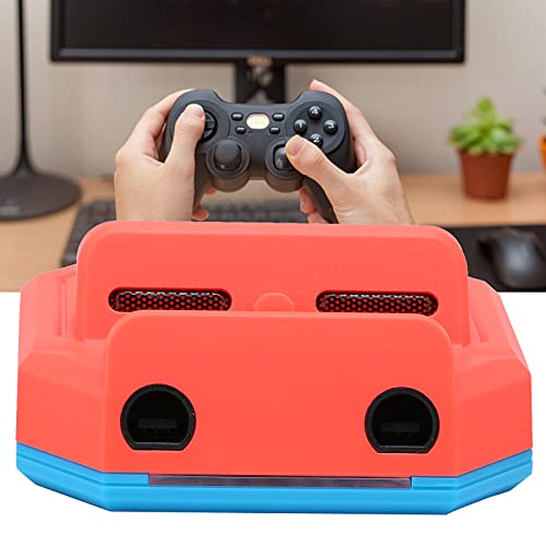 Dpofirs Conversor de vídeo portátil, base de carregamento para console de jogos, estação de carregam