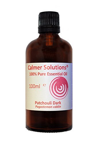 Calmer Solutions Patchouli 100 Oscuro% Aceite Esencial Aromatherapy 100ml Cover
