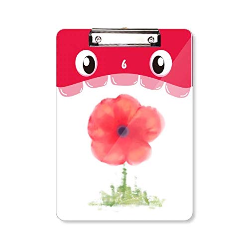 Porte-bloc A4 fleur rouge pour aquarelle rigide aux finitions soignées