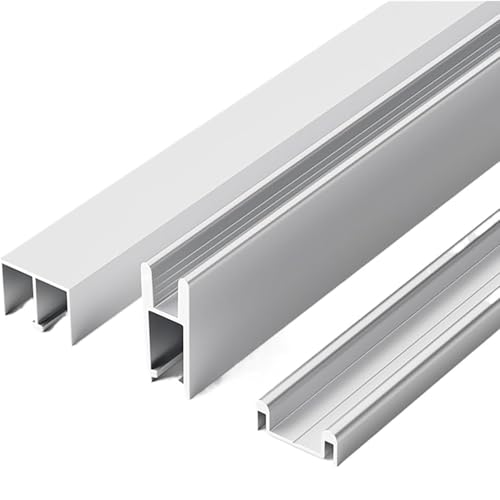 Kit rail pour porte coulissante en verre aluminium pour armoire