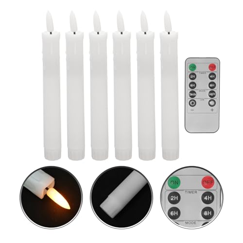6 Velas a Pilas POPETPOP con Llama Parpadeante y Mando 5