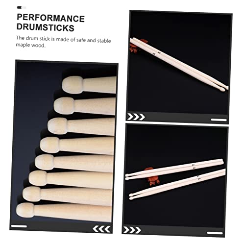 Baquetas de madera de arce 2 pares 41 cm para práctica miniatura 7