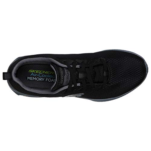 Skechers Herren Dyna-air Sneaker, Black Mesh Charcoal Trim, 39.5 EU – Ansicht 4