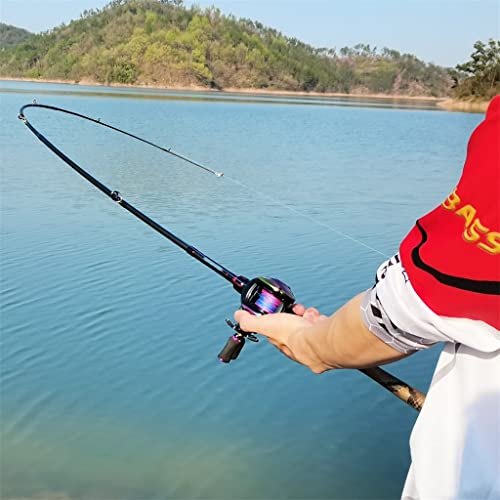 Foto von ALOWAD 1.98m Spinnrute Casting Ruten Köder Angelrute Ultraleicht Kohlefaser für Reisen Angeln Süßwasser Bass Fishing ( Size : 2.1m Casting Rod )