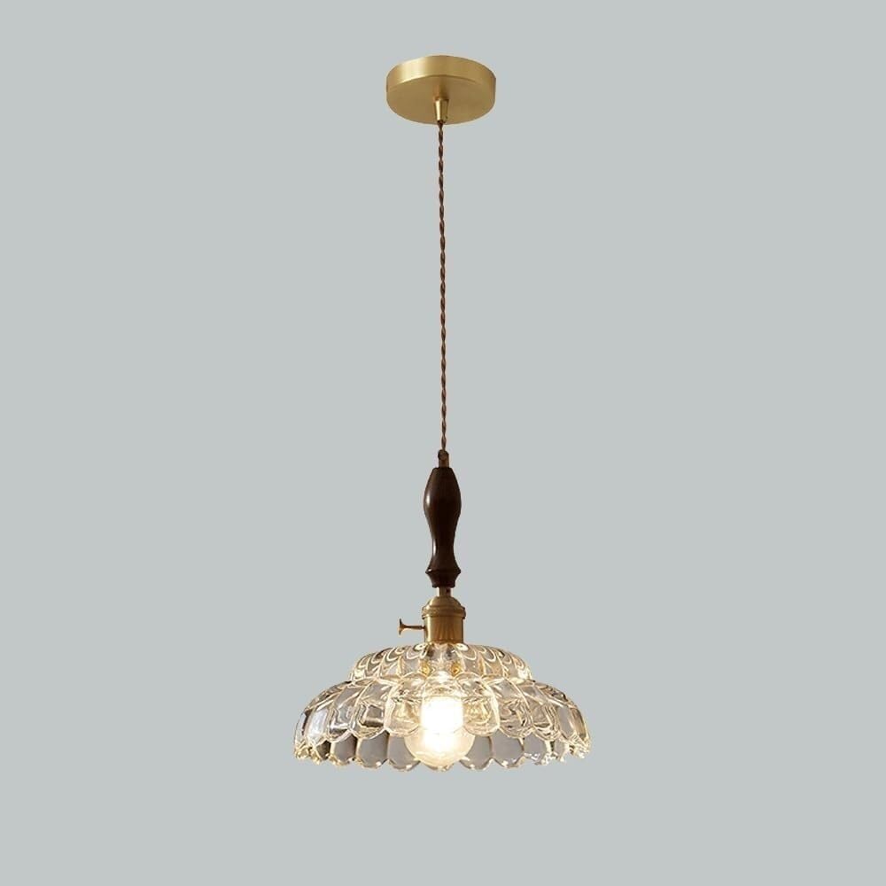 Lámpara de barra de cristal artesanal estilo retro para comedores y barras americanas