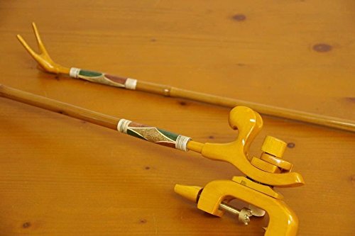 Amazon.co.jp: 竹製竿掛け 1本半物 + 銘木弓型万力セット [40061
