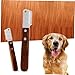 TOYANDONA 1Pc Dog Undercoat Rake Stainless Steel Dematting Brush for Shedding Pet Grooming Tool with Ergonomic Handle for Thick Coats and Mats Dark Red