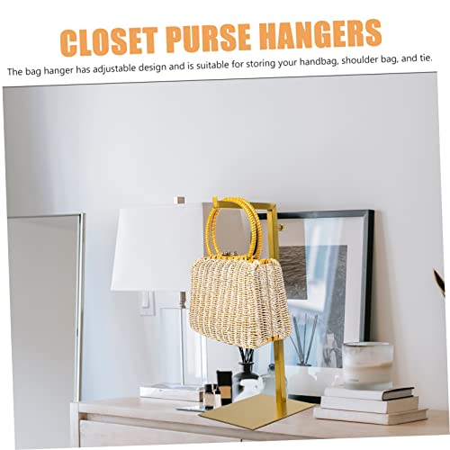 Porte-sac à main réglable en acier inoxydable pour l'organisation de garde-robe - 6