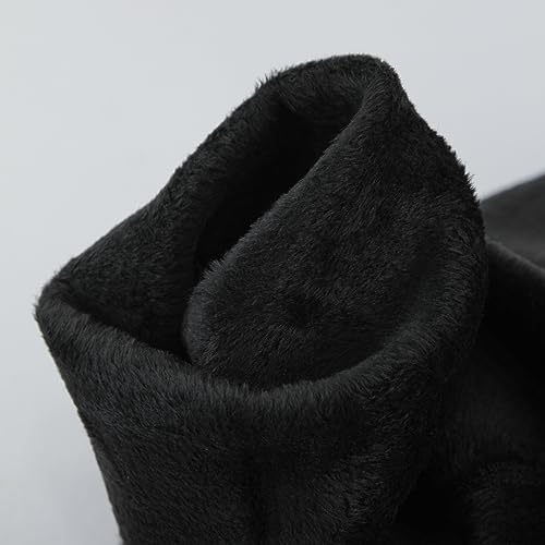 J COLOUR Meia Calça Térmica Para Inverno Quente Calça Segunda Pele Feminino Preta (Sem pé)
