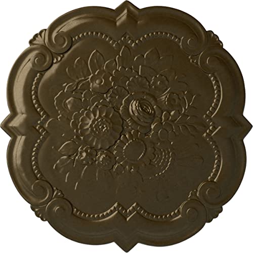 Ekena Millwork CM24VIBRS Victorian Ceiling Medallion, Brass