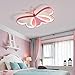 Produktbild 36W LED Deckenleuchte Dimmbar Deckenlampe Junge und Mädchen Zimmer Lampe Kindergarten Schlafzimmer Wohnzimmer Lampen Modern Warmes Romantische Schmetterling Deckenbeleuchtung L50cm×W36cm×H6cm,Rosa