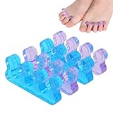 Toe Separators for Women, Pedicure Toe Spacers & Spreaders - Yoga Relax and Finger Dividers, Gel Silicone Toe Separators for Pedicure, Nail Polish, Toenail Painting (2-Pairs)