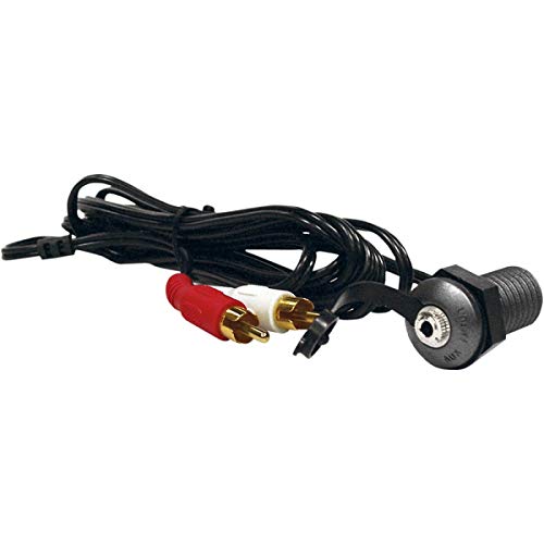 Entrada auxiliar Jensen JPORTG 1/8" negro con cable RCA 9 pies miniatura 1