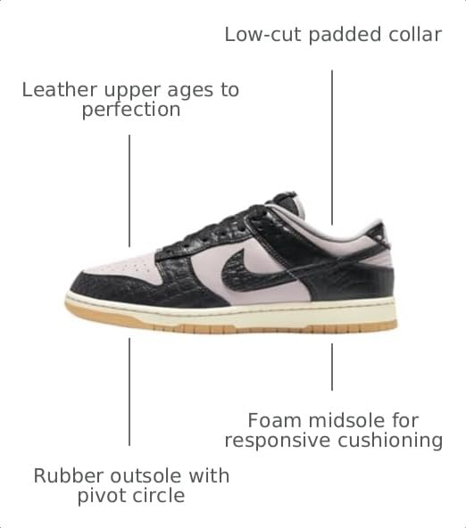 Image of Nike Dunk Low Retro Men's Shoes (HF9191-001, Platinum Violet /Pink Foam /Coconut Milk /Black) Size 11