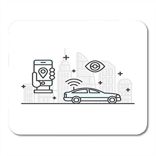 Preisvergleich Produktbild Mauspad, Taxi von Mietwagen Kaufkabine Auto Tracking Smart Mobile Drahtlose Verbindung zur Fahrzeugsignalisierung Importiertes Mausmattenpad für Schreibtischpad-Schutzfamilie,25x30cm
