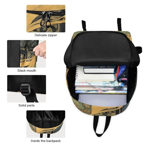 Beautiful Anime Print Backpack Set with Lunch Bag, Large Capacity Travel Backpacks and Lunch Box Insulated for Commute Hiking Picnic3