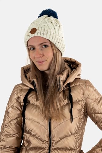 Bonnet Cabaia Appletini Off White blanc cassé à pompons interchangeables