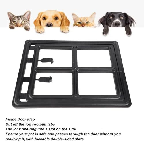 Porta para gatos, porta profissional resistente a mordidas para cães com fechadura, acesso livre e f