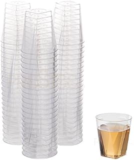 100 Clear Plastic Shot Glasses 2 OZ - Disposable Shot Glasses Bulk