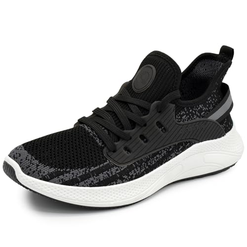 AKADEMIKS Mens Fit Knit Jogger Sneakers, Breathable Running Shoes for Athletic and Casual Wear
