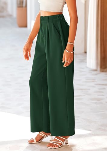 Image of PRETTYGARDEN Women's Flowy Wide Leg Dress Pants