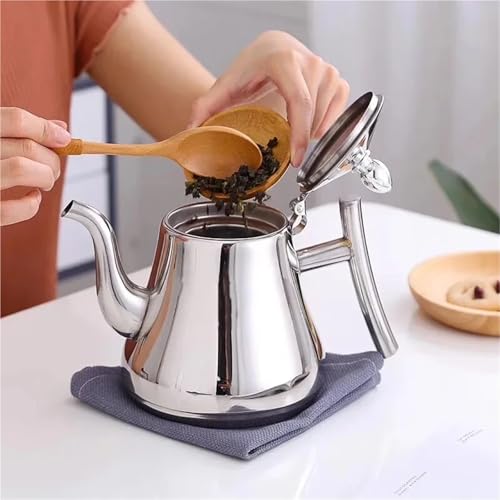 Botella de aceite y tetera de acero inoxidable con infusor extraíble de 2 litros 6