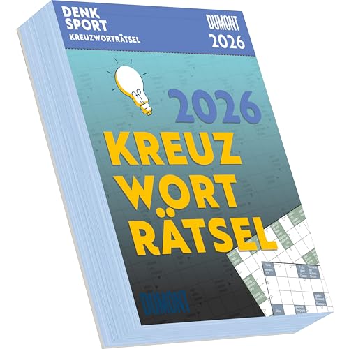 DUMONT - Kreuzworträtsel 2026 – Tagesabreißkalender 12x16 cm – Rätselkalender mit 313 Schwedenrätseln, Ratekalender zum Aufstellen & Aufhängen: Schwedenrätsel zum Entspannen