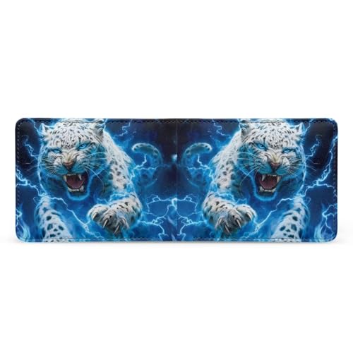 Image of Coldinair Leopard Lightenting Leather Wallet for Teen Boys Kids Purse Wallets Leather Boys Bifold Wallet Credit Card Cash Id Holder Cool Slim Bifold Small Coin Purses,Waterproof