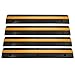 SmarketBuy Rubber Cable Protector Cable Ramps Black Ramp and Yellow lid Connector Speed Bump (4 Pack Single Channel)