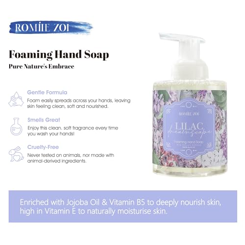 Image of ROMIIE ZOI Foaming Hand Soap, Lilac, 500ml / 16.8fl.oz | With Gift Box, Gentle cleansing, nourishes skin without drying