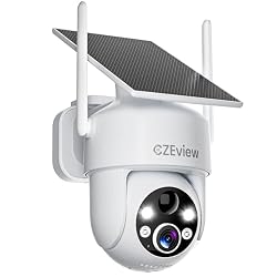 CZEview 2K Camera Surveillance WiFi Extérieure Solaire sa…