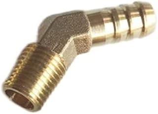 Zkenyao-Brass Connector 1pcs Brass Hose Male Thread Barb Fitting Elbow 45 Degree PT 1/4