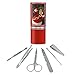 Christmas Holiday Santa Ho Ho Ho Wreath Stainless Steel Manicure Pedicure Grooming Beauty Care Travel Kit