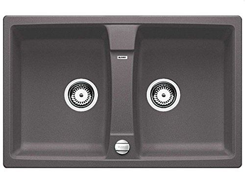BLANCO Lexa 8, Küchenspüle, Granitspüle aus Silgranit PuraDur, 1 Stück, felsgrau, 518862