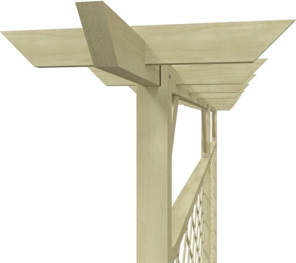 vidaXL Clôture à Lattes de Jardin avec Pergola Plantes Grimpantes Plantes Bois — vue 4