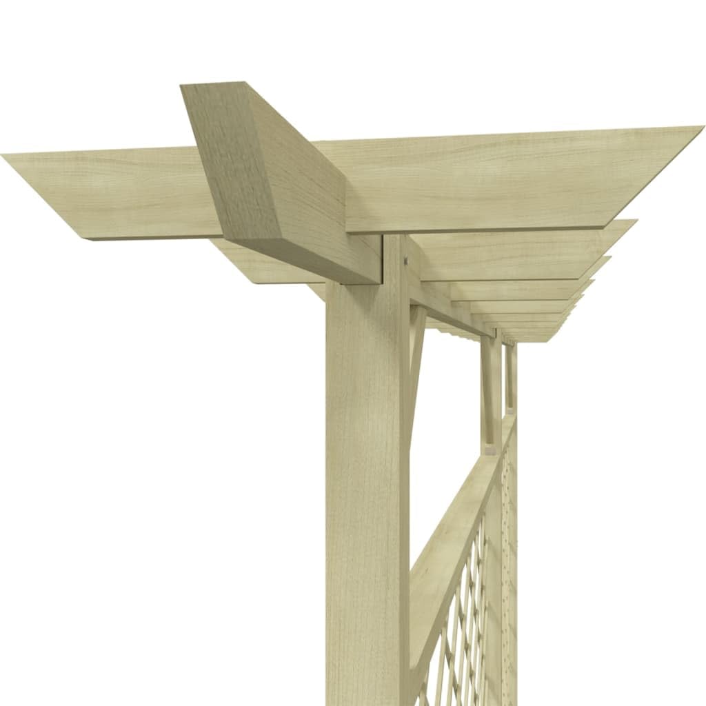 vidaXL Recinzione Lattice e Pergolato Giardino Recinto con Pergola Steccato Arredo Arredamento Recinto da Giardino Barriera Aiuole Legno Pino
