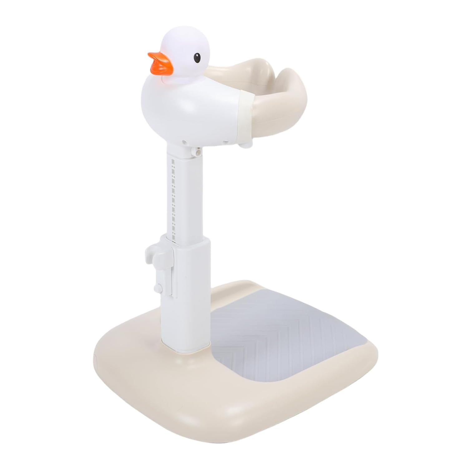 Buachois Baby Shower Stand Adjustable Height, Anti Slip Foldable Baby Standing Support for Bathing, Toddler Shower Stand Support, Compact Portable Bath Tower for Home Use (Khaki)