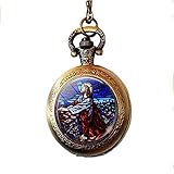 Jesus Christus betend gebeizte Kunst Bild Taschenuhr Halskette Kunst Bild Schmuck