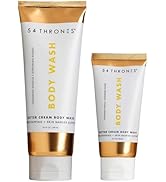 54 Thrones Cream Body Wash Duo (8.4 oz + 3 oz), Non-Stripping Butter Cream, Body Wash, Shea Butte...