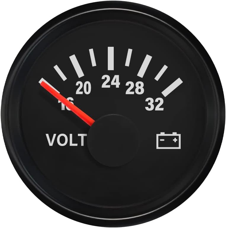 ELINGVoltmeter Voltage Gauge 24V 16-32V 52mm(2") with Backlight