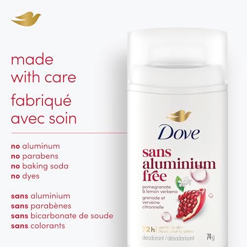 Dove Deodorant Stick, Pomegranate & Lemon Verbena, Gentle & Hydrating, 74g(Pack of 2) - 5